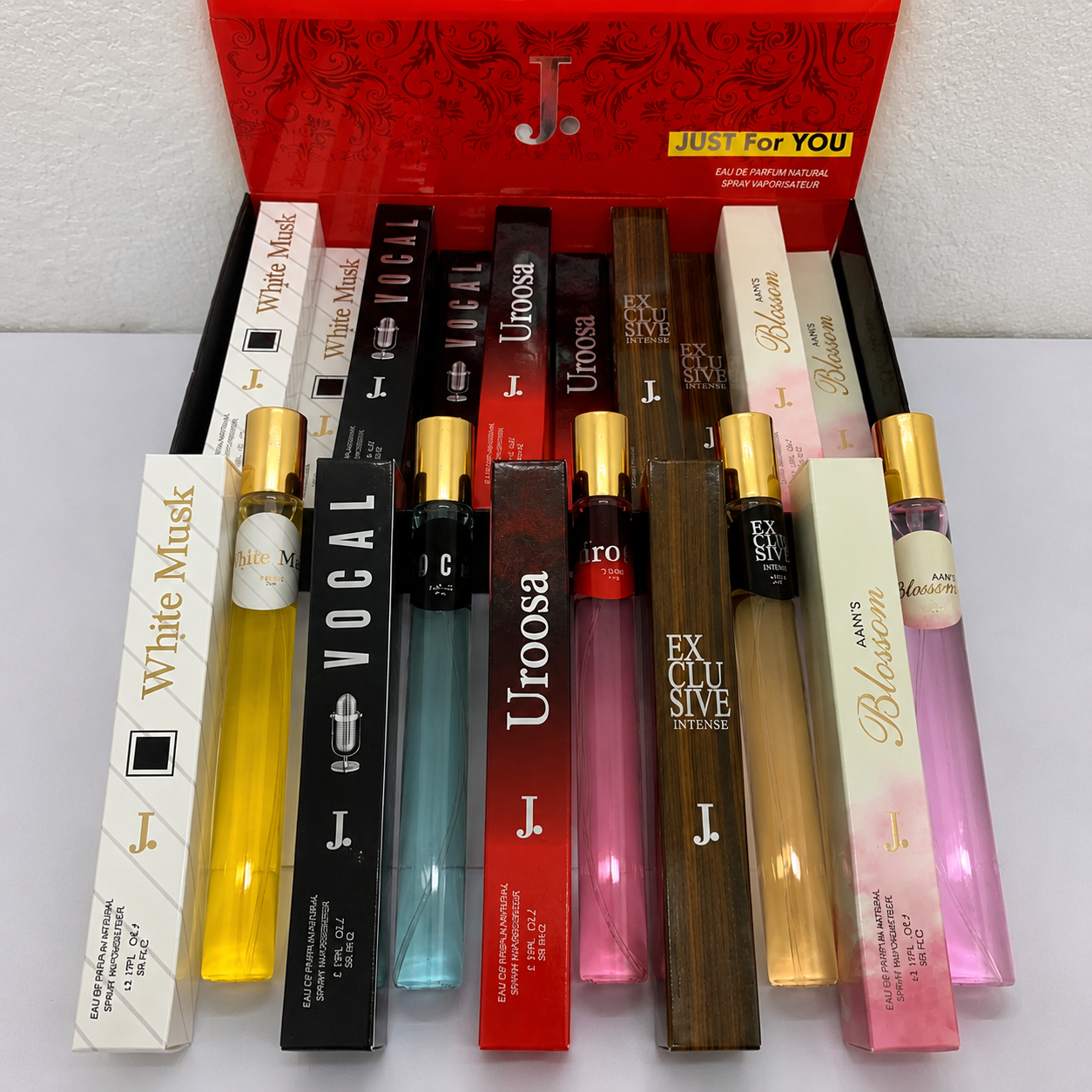 Enchanting Floral Perfume Set 5x35ml Glass Bottles