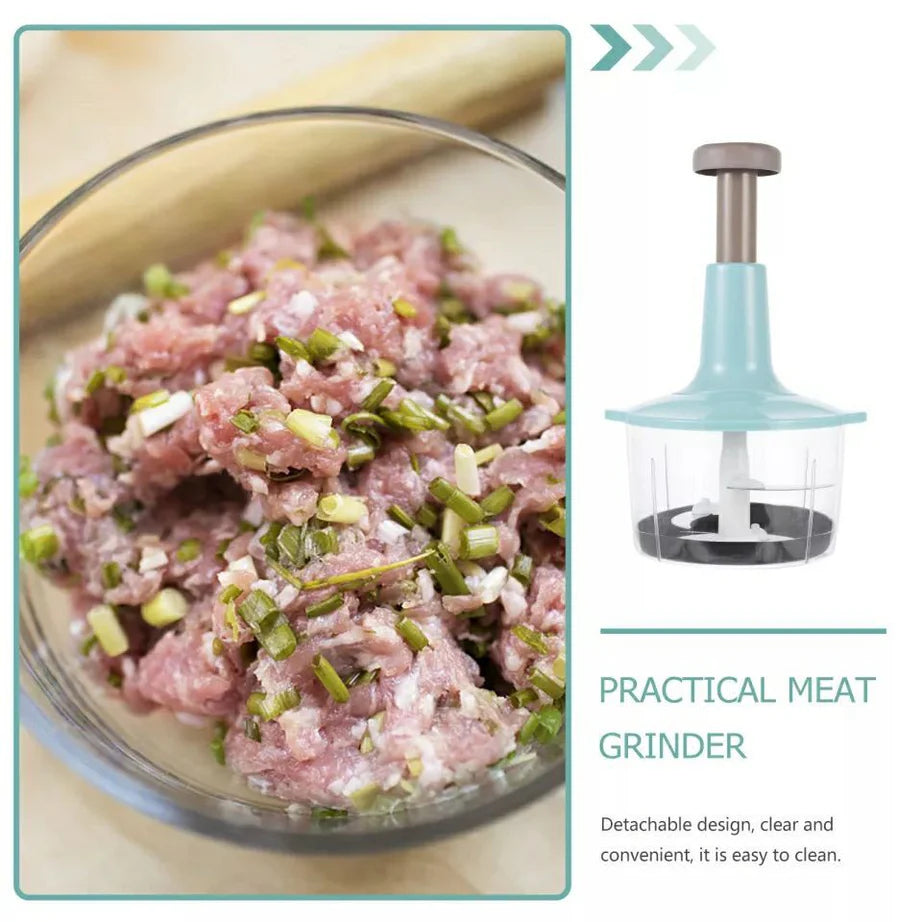 Multi-Function Hand Pushing Cooker Chopper with 4-Blades,