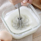 2 Pcs Premium Quality Automatic Stainless Steel Hand Pressure  Whisk Mixer