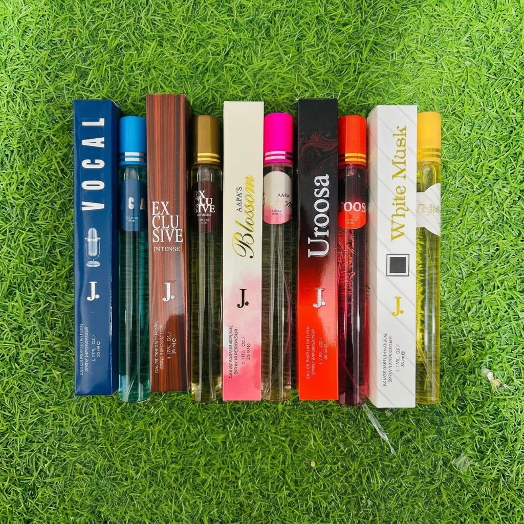 Enchanting Floral Perfume Set 5x35ml Glass Bottles