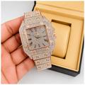 Luxury Rhinestone Gold watch for Women/Men