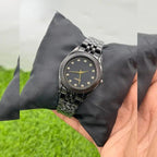 Men’s black chain strap Quartz watch