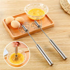 2 Pcs Premium Quality Automatic Stainless Steel Hand Pressure  Whisk Mixer
